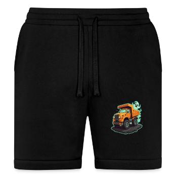 Spooky Construction Trucks Halloween Costume - Bella + Canvas Unisex Short - black - Front