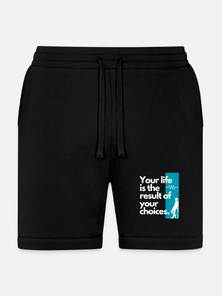 Choice Shaped Life Quote - Bella + Canvas Unisex Short - black