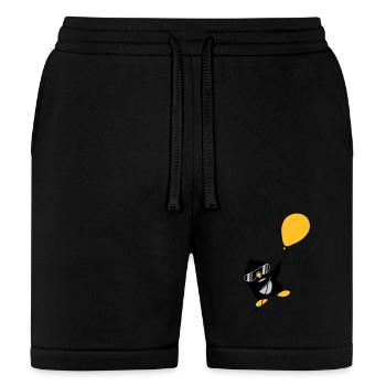 Balloon penguin flying away - Bella + Canvas Unisex Short - black - Front