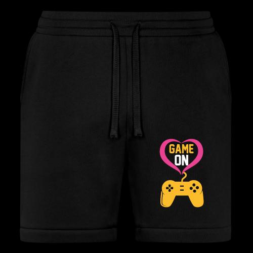 Game On! Pink Heart Controller - Bella + Canvas Unisex Short