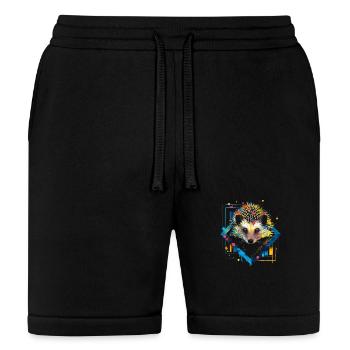 Hedgehog Animal Zoo Art - Bella + Canvas Unisex Short - black - Front