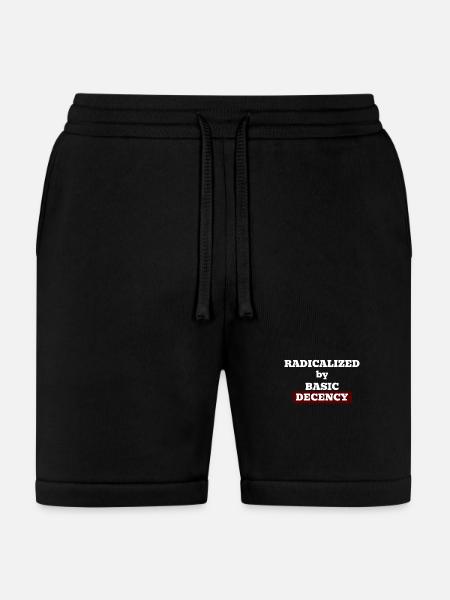 Radicalized by basic decency - Bella + Canvas Unisex Short - black