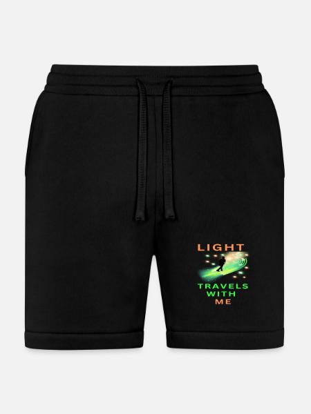 Light_travels_with_me_-sized - Bella + Canvas Unisex Short - black
