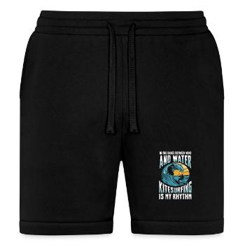  In The Dance Between Wind And Water Kitesurfing - Bella + Canvas Unisex Short - black - Front