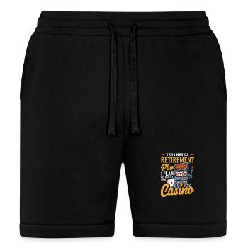 Casino Retirement Plan Gambling Slot Machine - Bella + Canvas Unisex Short - black - Front