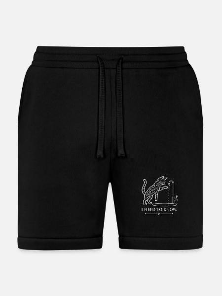 Curious Bengal Cat - Bella + Canvas Unisex Short - black