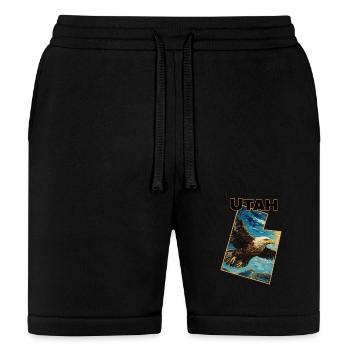 Utah Wildlife - eagle - Bella + Canvas Unisex Short - black - Front