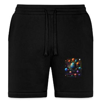Planet Colorful Geometric Graphic - Bella + Canvas Unisex Short - black - Front
