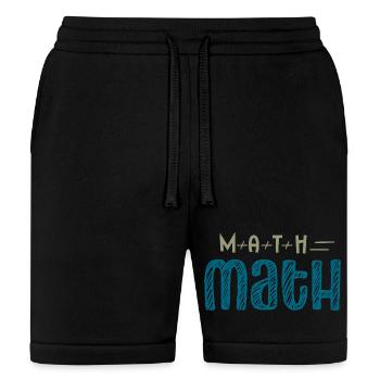 Math Word Art: MATH Equals Much - Bella + Canvas Unisex Short - black - Front