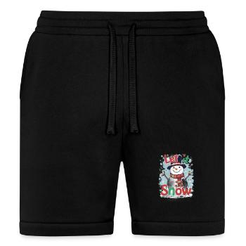 Snowman Joy: Let It Snow Illustration - Bella + Canvas Unisex Short - black - Front