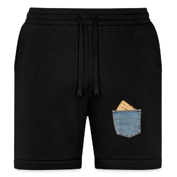 Passover Holiday Pocket Peeking Jewish - Bella + Canvas Unisex Short - black - Front