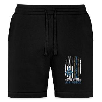 Us Air Force Veteran Camo - Bella + Canvas Unisex Short - black - Front
