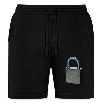 Black Blue Futuristic Cyber Security - Bella + Canvas Unisex Short - black - Front