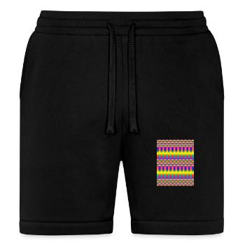 Dark and Light Rainbows (Checkers and Stripes) - Bella + Canvas Unisex Short - black - Front
