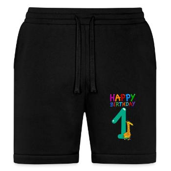 Happy 1st Birthday - Bella + Canvas Unisex Short - black - Front