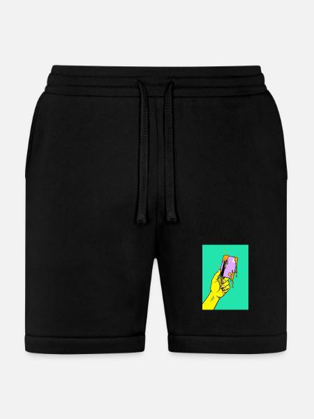Melting Tech Pop Art Hand - Bella + Canvas Unisex Short - black