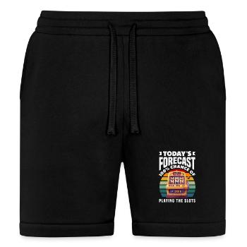 Todays Forecast Chance Playing Slots Casino - Bella + Canvas Unisex Short - black - Front