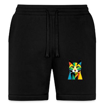 Whimsical, Sleek Cat Graphics - Purrfectly Crafted - Bella + Canvas Unisex Short - black - Front