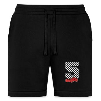 Checkered Five Racing Car - Bella + Canvas Unisex Short - black - Front
