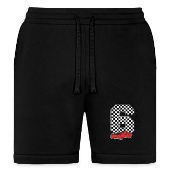 Six Checkered Racing Car - Bella + Canvas Unisex Short - black - Front