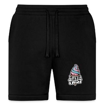  Life's A Twist Ice Cream Soft Serve Pastel Swirl - Bella + Canvas Unisex Short - black - Front