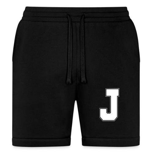 White Letter J – Varsity Alphabet Monogram - Bella + Canvas Unisex Short