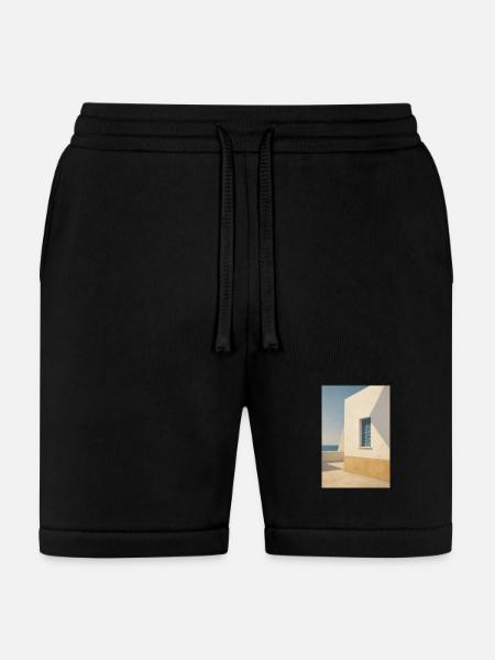 Mediterranean Light by the Sea - Bella + Canvas Unisex Short - black