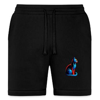 Whimsical, Sleek Cat Graphics - Purrfectly Crafted - Bella + Canvas Unisex Short - black - Front