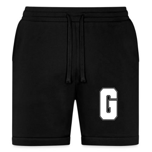White Letter G – Varsity Alphabet Monogram - Bella + Canvas Unisex Short