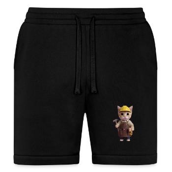 Cute Cat Construction Worker Constractor Gift - Bella + Canvas Unisex Short - black - Front