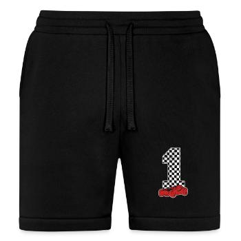 Checkered 1 Racing Car - Bella + Canvas Unisex Short - black - Front