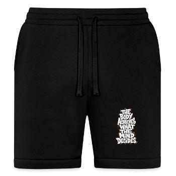 Mind Over Body Graffiti Motto - Bella + Canvas Unisex Short - black - Front