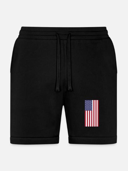 USA Flag, vertical - Bella + Canvas Unisex Short - black