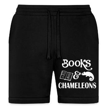 Books And Chameleons - Bella + Canvas Unisex Short - black - Front