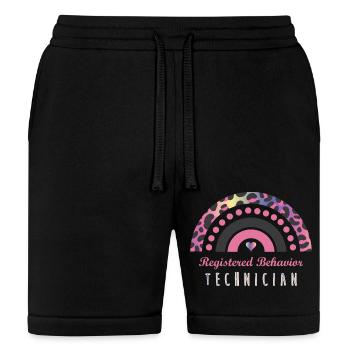 Boho Rainbow Rbt Registered Behavior Technician - Bella + Canvas Unisex Short - black - Front