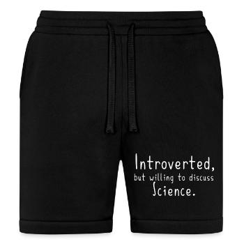 Introvert Scientist Funny Science Gift - Bella + Canvas Unisex Short - black - Front
