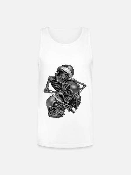 So No.Speak No.Hear No - Unisex Tri-Blend Organic Tank - white