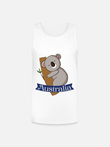 Australia - Unisex Tri-Blend Organic Tank - white
