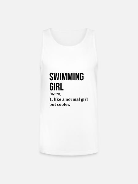 Swimming Swimming Swimming - Unisex Tri-Blend Organic Tank - white