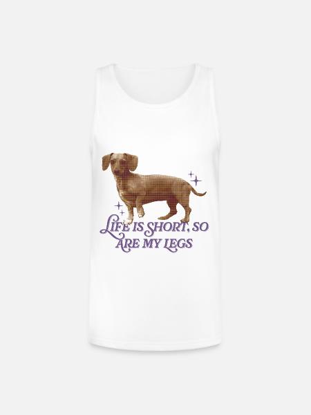Life Is Short  - Unisex Tri-Blend Organic Tank - white