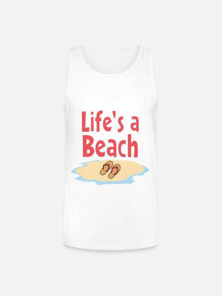 Life's a Beach Sandals Illustration - Unisex Tri-Blend Organic Tank - white