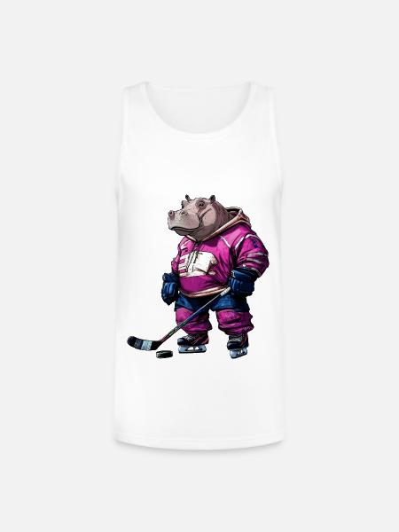 Hippos ice hockey - Unisex Tri-Blend Organic Tank - white