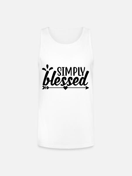 Simply Blessed - Unisex Tri-Blend Organic Tank - white