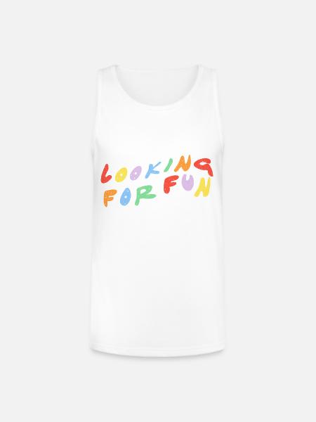Looking for Fun - Unisex Tri-Blend Organic Tank - white