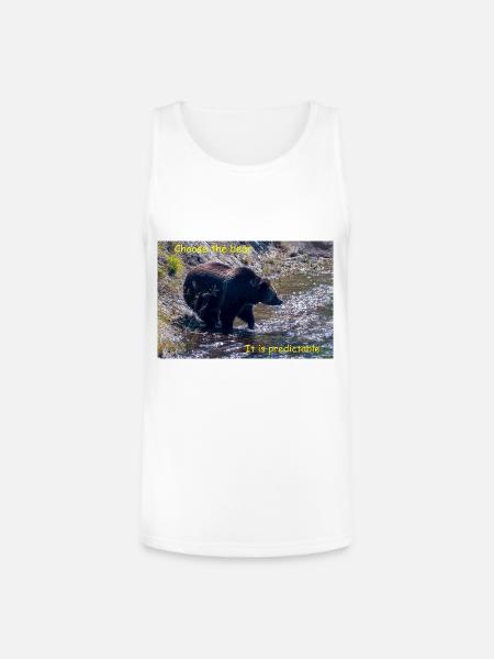 Choose The Bear - Unisex Tri-Blend Organic Tank - white