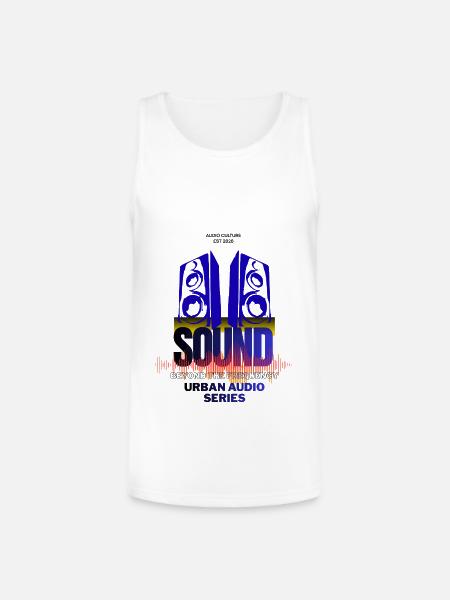 Urban Audio Speakers Emblem - Unisex Tri-Blend Organic Tank - white