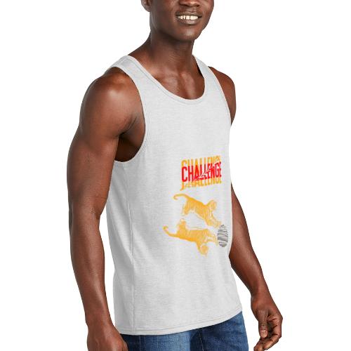 Double tiger fashion, jungle feline animals. - Unisex Tri-Blend Organic Tank