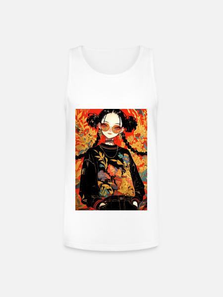 Cute girls - Unisex Tri-Blend Organic Tank - white
