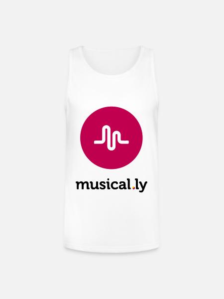 Musical.ly Logo - Unisex Tri-Blend Organic Tank - white