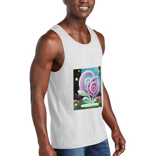 Lila Bloom | Double Floral Eco-Inspired Art - Unisex Tri-Blend Organic Tank